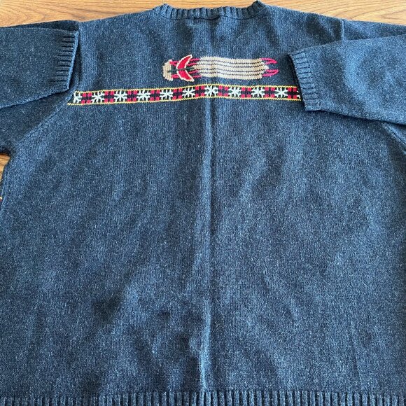 Quaker Factory Knit Cardigan Sweater -Skiing, Sledding, Winter Sports - Picture 2 of 3